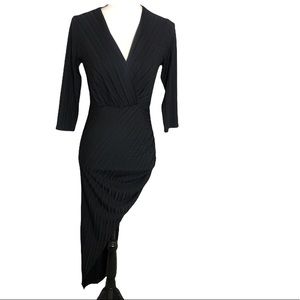 Asymmetrical black dress M/L